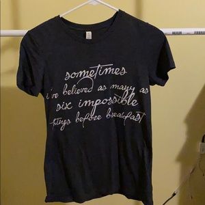 Alice in wonderland quote shirt